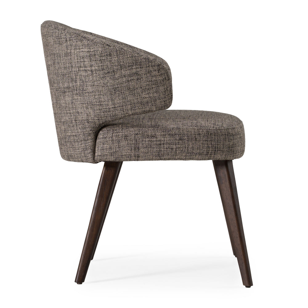 Carlton Modern Grey Fabric Dining Chair - View 4