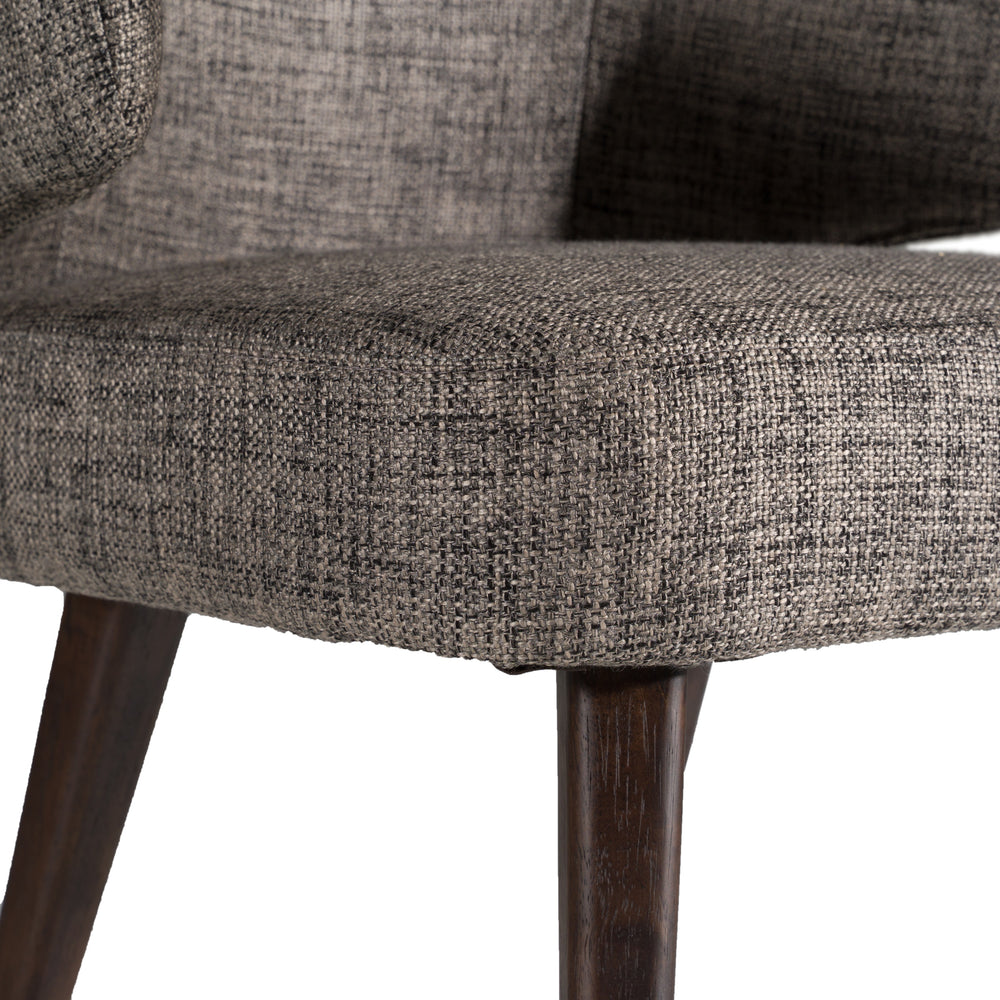Carlton Modern Grey Fabric Dining Chair - View 7