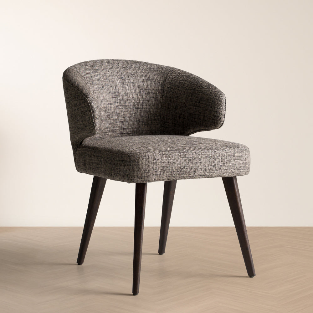 Carlton Modern Grey Fabric Dining Chair - View 2