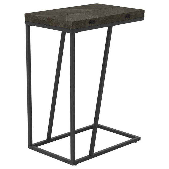 Carly - Expandable Engineered Wood C - Shaped Side Table - Gray Side Table modern furniture Contempo Furniture