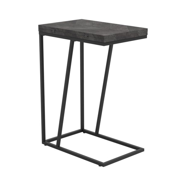 Carly - Expandable Engineered Wood C - Shaped Side Table - Gray Side Table modern furniture Contempo Furniture