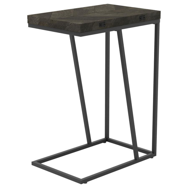 Carly - Expandable Engineered Wood C - Shaped Side Table - Gray Side Table modern furniture Contempo Furniture