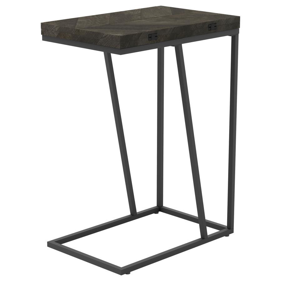 Carly - Expandable Engineered Wood C - Shaped Side Table - Gray Side Table modern furniture Contempo Furniture