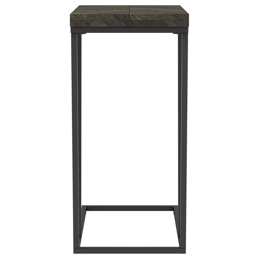 Carly - Expandable Engineered Wood C - Shaped Side Table - Gray Side Table modern furniture Contempo Furniture