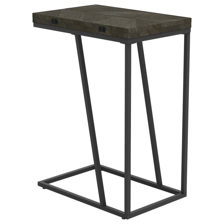 Carly - Expandable Engineered Wood C - Shaped Side Table - Gray Side Table modern furniture Contempo Furniture