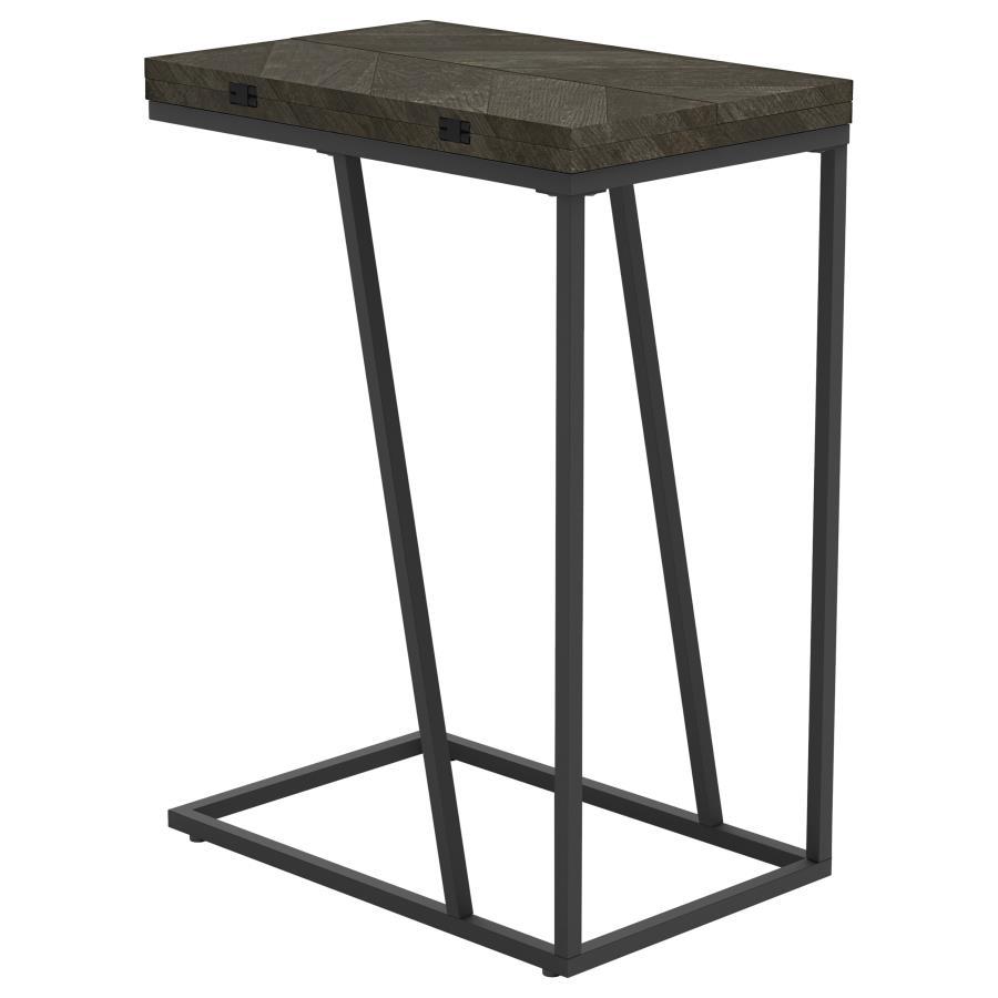Carly - Expandable Engineered Wood C - Shaped Side Table - Gray Side Table modern furniture Contempo Furniture