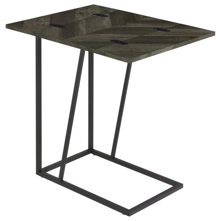 Carly - Expandable Engineered Wood C - Shaped Side Table - Gray Side Table modern furniture Contempo Furniture