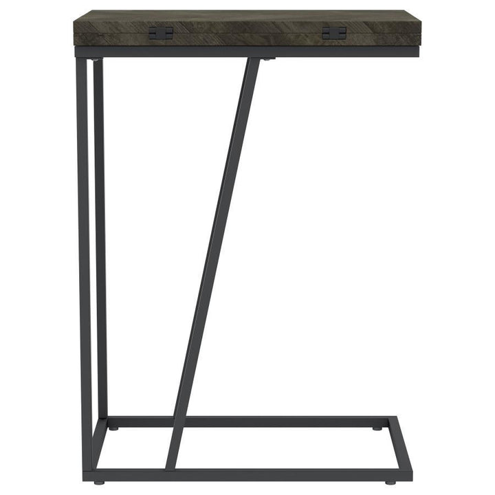 Carly - Expandable Engineered Wood C - Shaped Side Table - Gray Side Table modern furniture Contempo Furniture