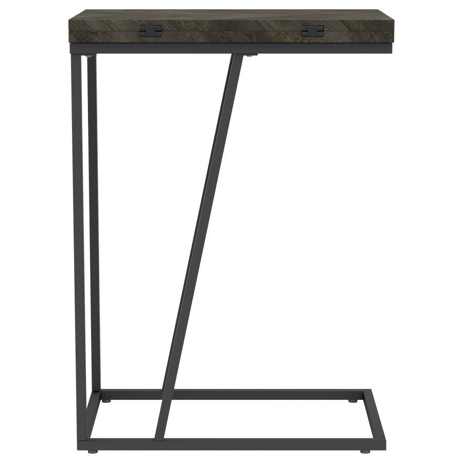 Carly - Expandable Engineered Wood C - Shaped Side Table - Gray Side Table modern furniture Contempo Furniture