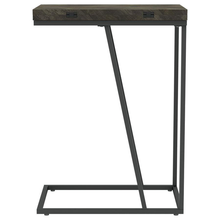 Carly - Expandable Engineered Wood C - Shaped Side Table - Gray Side Table modern furniture Contempo Furniture