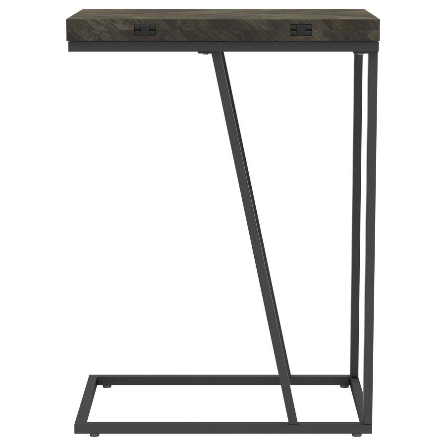 Carly - Expandable Engineered Wood C - Shaped Side Table - Gray Side Table modern furniture Contempo Furniture