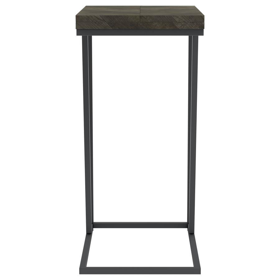 Carly - Expandable Engineered Wood C - Shaped Side Table - Gray Side Table modern furniture Contempo Furniture