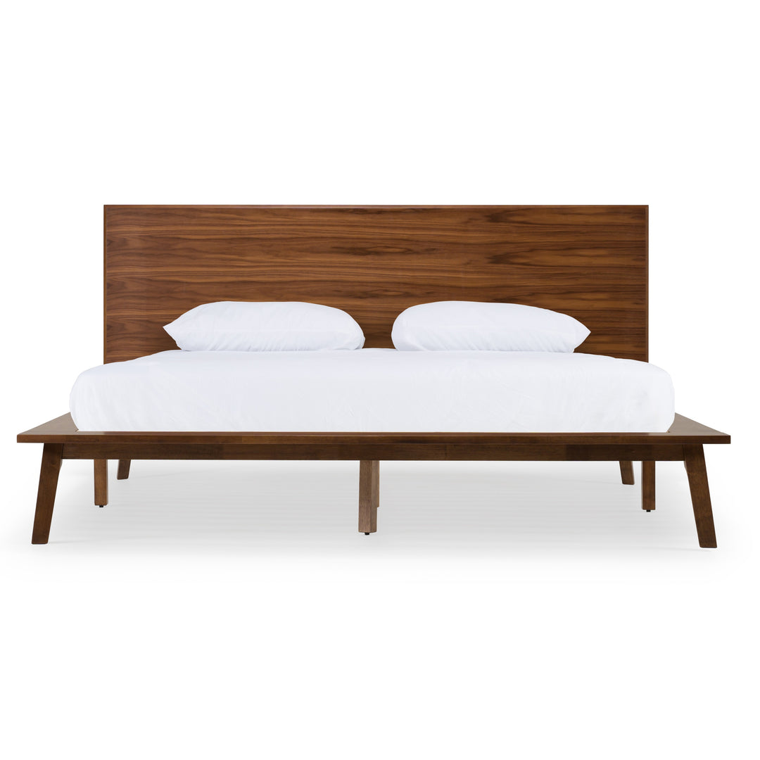 Carmen Mid-Century Modern Walnut Bed