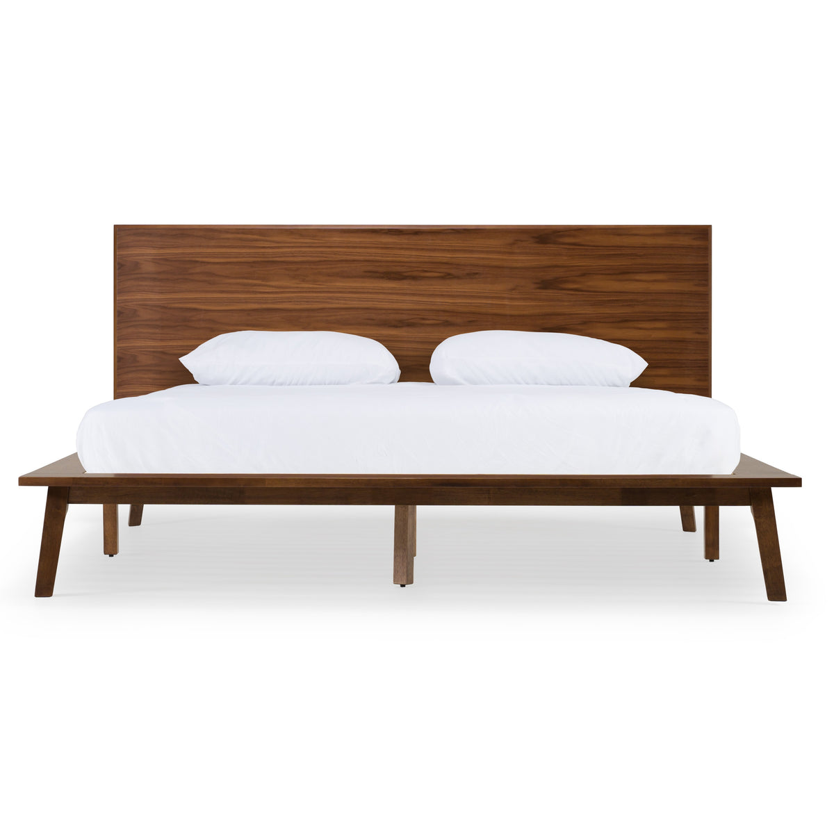 Carmen Mid-Century Modern Walnut Bed