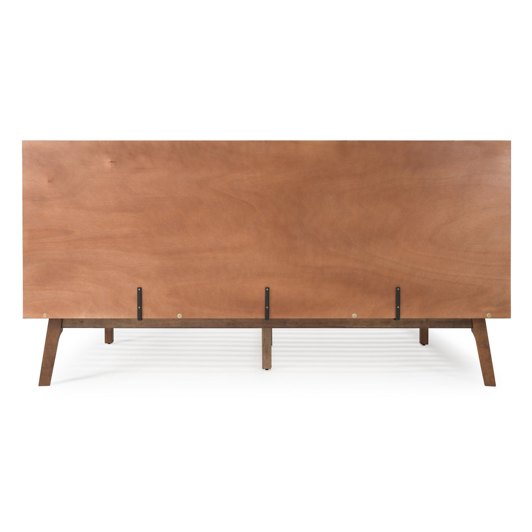 Carmen Mid-Century Modern Walnut Bed