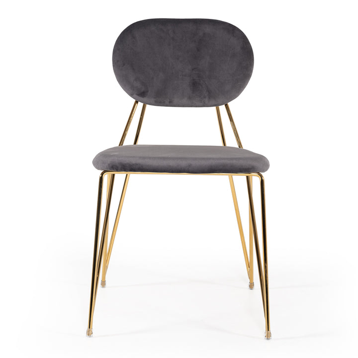 Carol Modern Grey Fabric Dining Chair (Set of 2)