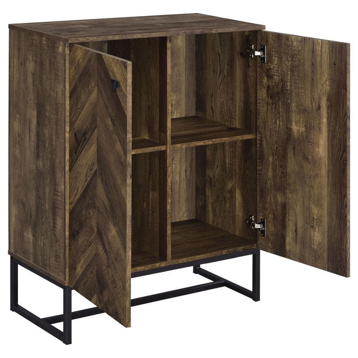 Carolyn - 2 Door Engineered Accent Wood Cabinet - Rustic Oak Accent Cabinet modern furniture Contempo Furniture