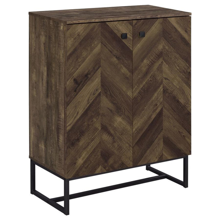 Carolyn - 2 Door Engineered Accent Wood Cabinet - Rustic Oak Accent Cabinet modern furniture Contempo Furniture