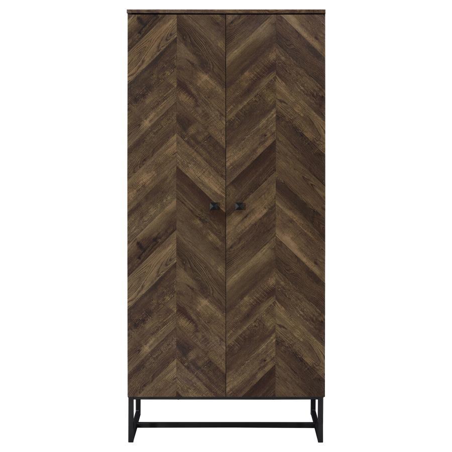 Carolyn - 2 Door Engineered Wood Accent Cabinet - Rustic Oak Accent Cabinet modern furniture Contempo Furniture