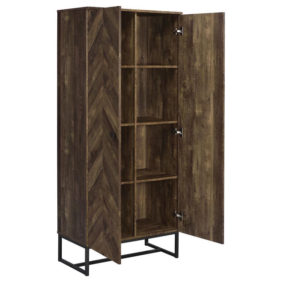 Carolyn - 2 Door Engineered Wood Accent Cabinet - Rustic Oak Accent Cabinet modern furniture Contempo Furniture