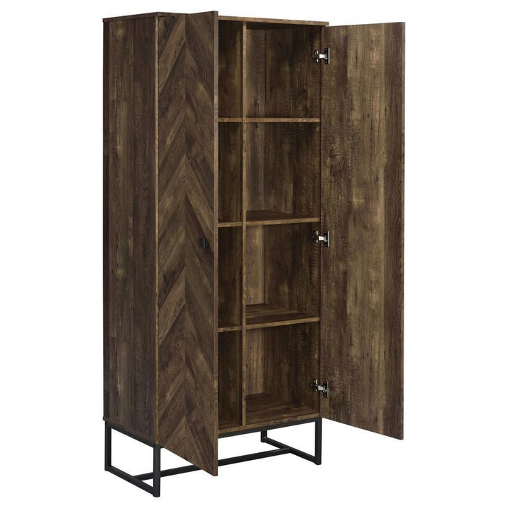 Carolyn - 2 Door Engineered Wood Accent Cabinet - Rustic Oak Accent Cabinet modern furniture Contempo Furniture