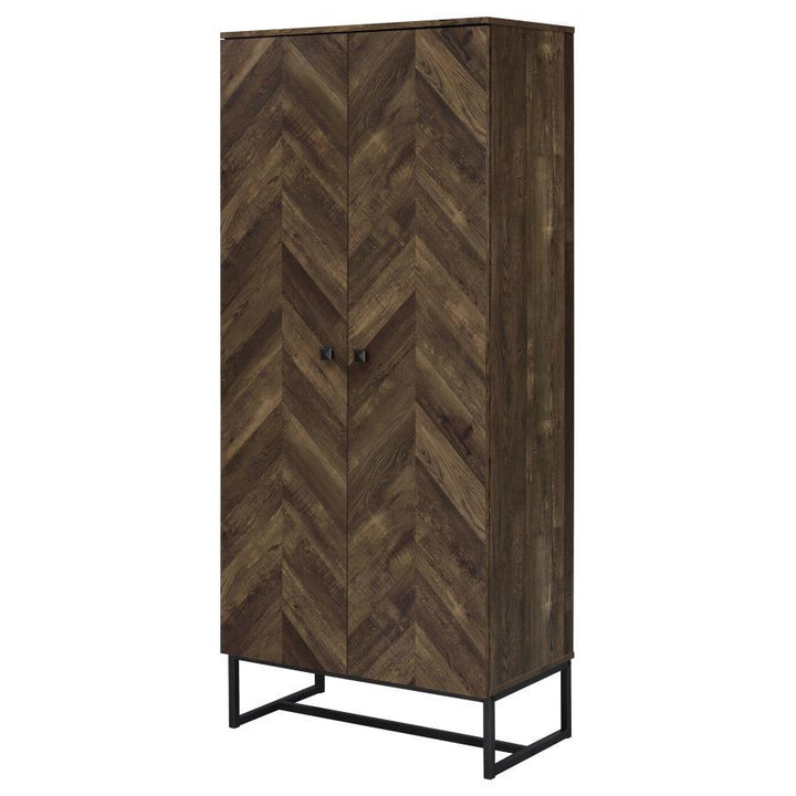 Carolyn - 2 Door Engineered Wood Accent Cabinet - Rustic Oak Accent Cabinet modern furniture Contempo Furniture