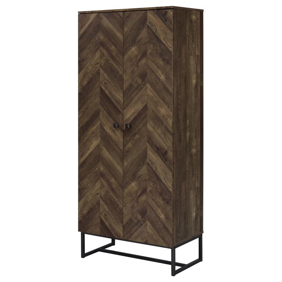 Carolyn - 2 Door Engineered Wood Accent Cabinet - Rustic Oak Accent Cabinet modern furniture Contempo Furniture