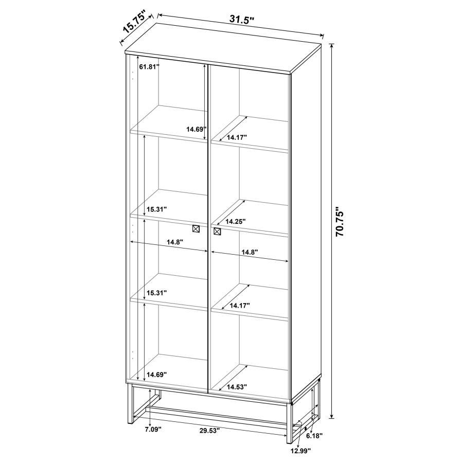 Carolyn - 2 Door Engineered Wood Accent Cabinet - Rustic Oak Accent Cabinet modern furniture Contempo Furniture