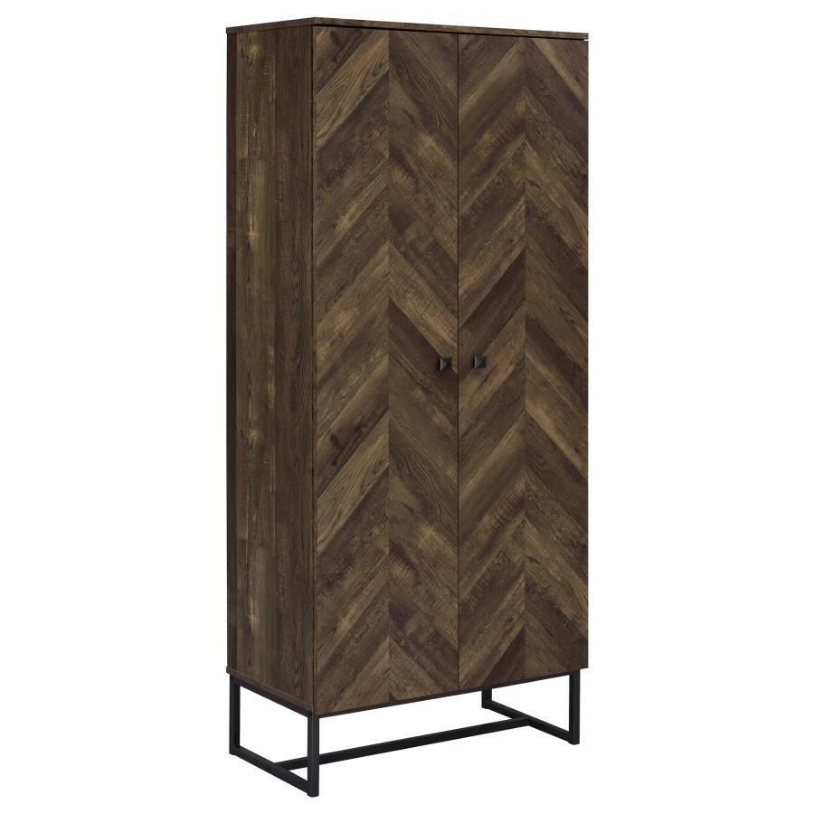 Carolyn - 2 Door Engineered Wood Accent Cabinet - Rustic Oak Accent Cabinet modern furniture Contempo Furniture