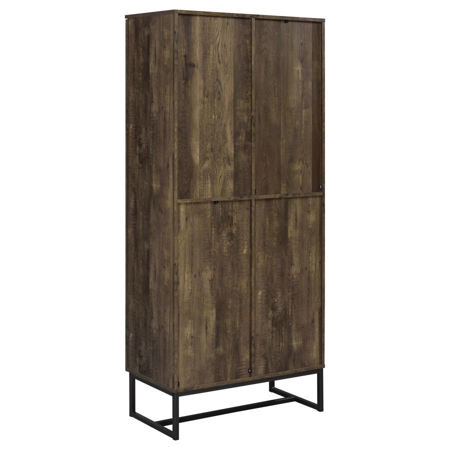 Carolyn - 2 Door Engineered Wood Accent Cabinet - Rustic Oak Accent Cabinet modern furniture Contempo Furniture