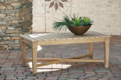 Carter Hall Outdoor Coffee Table - Beige Coffee Table modern furniture Contempo Furniture