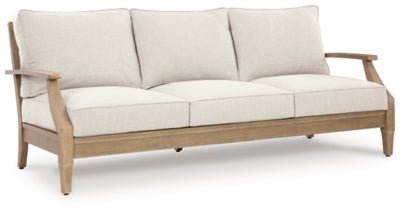 Carter Hall Outdoor Sofa with Cushion - Beige | Ashley Furniture