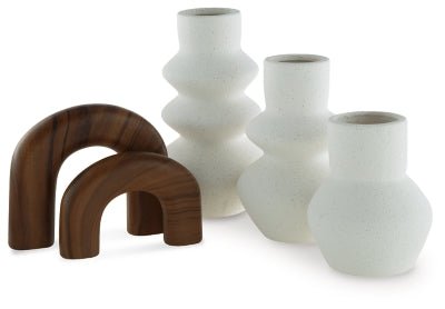 Carterworth Accessory Set (Set of 5) - White Table Accessory Set modern furniture Contempo Furniture