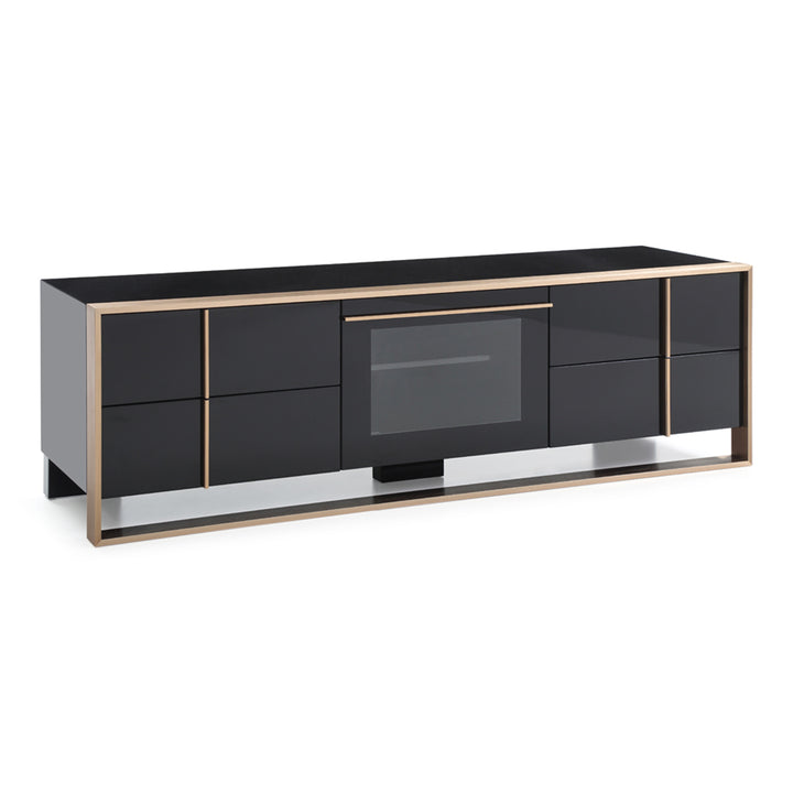 Cartier Modern Black &amp; Rosegold TV Stand