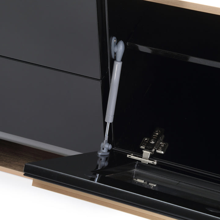 Cartier Modern Black &amp; Rosegold TV Stand