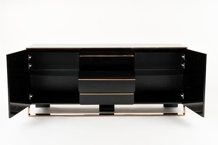 Cartier Modern Black &amp; Rosegold Buffet