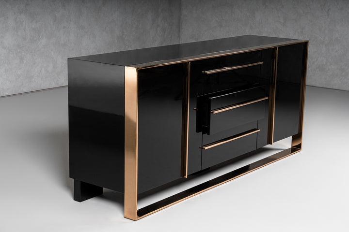 Cartier Modern Black &amp; Rosegold Buffet