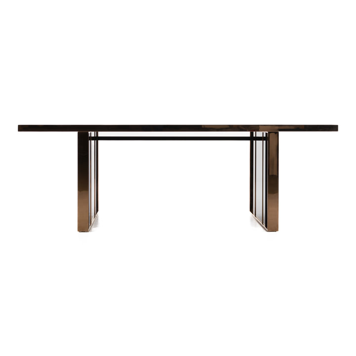 Cartier Modern Black &amp; Rosegold Dining Table