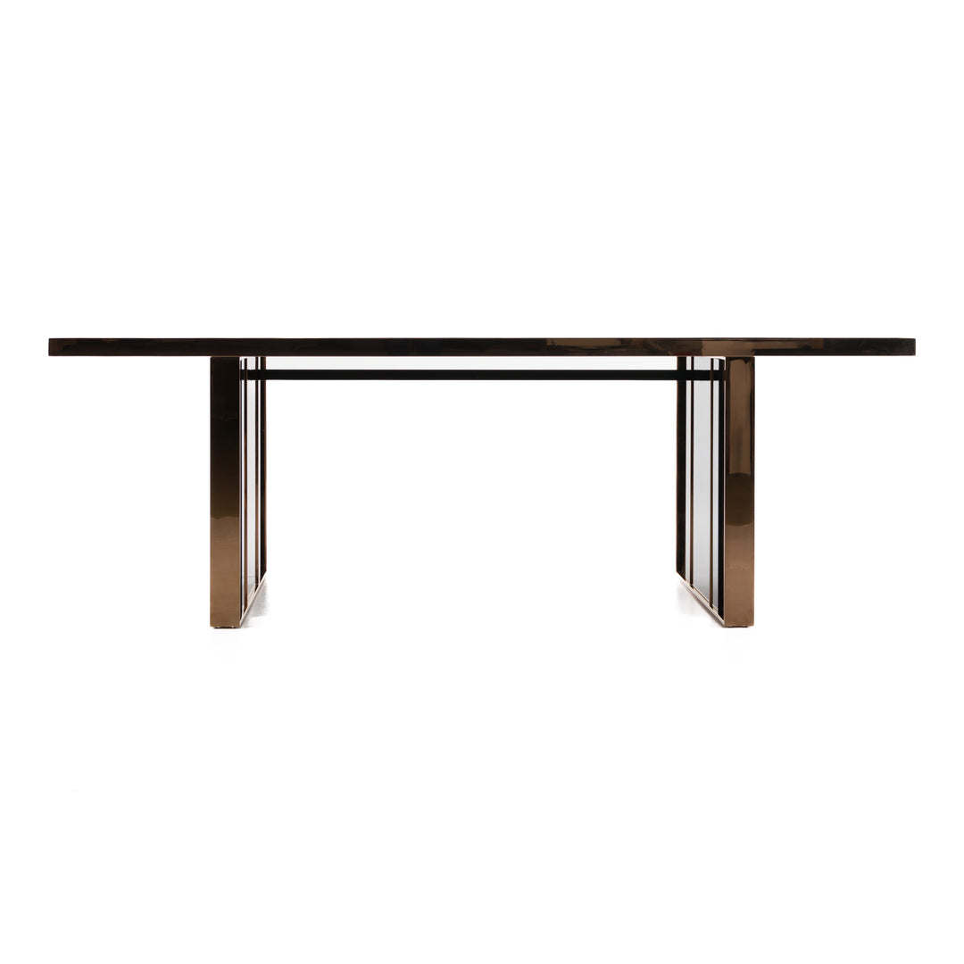 Cartier Modern Black & Rosegold Dining Table