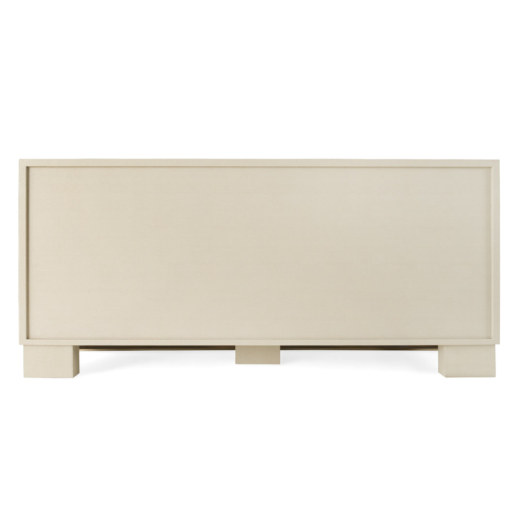Cartier - Modern Beige Shagreen and Brushed Brass Dresser