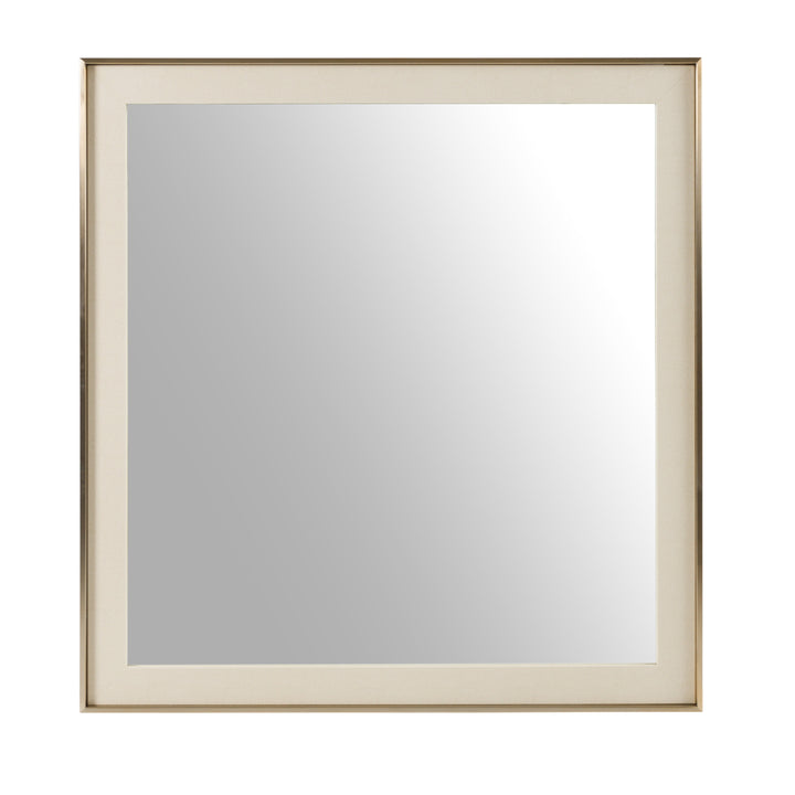 Cartier  Modern Beige Shagreen & Brushed Brass Mirror