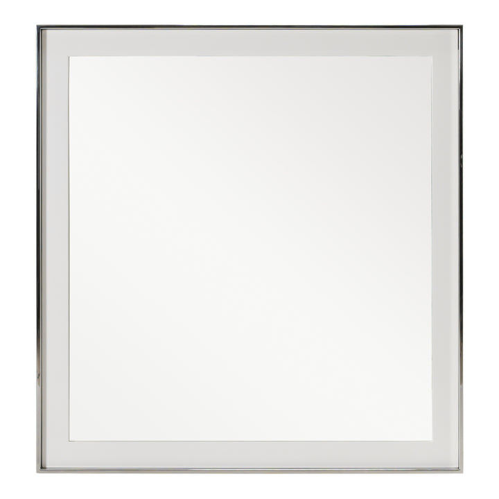 Cartier - Modern White &amp; Stainless Steel Mirror