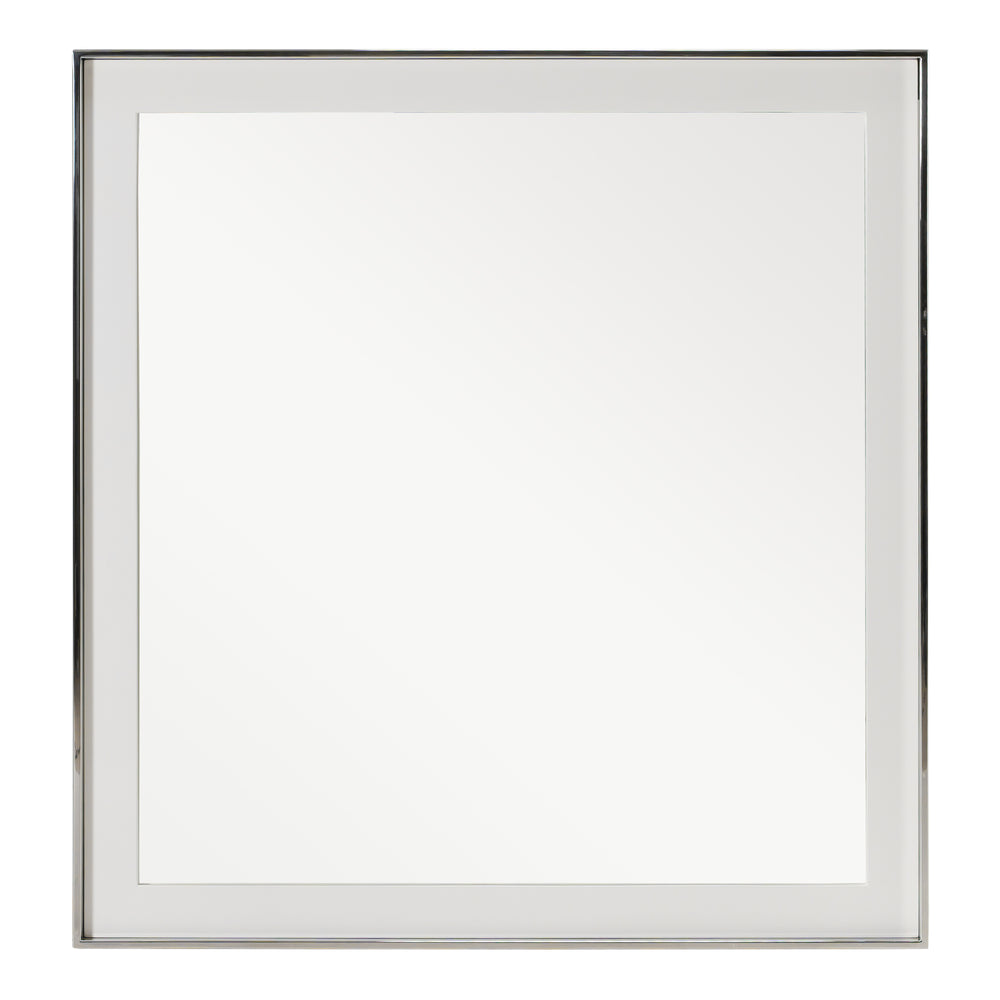 Cartier - Modern White & Stainless Steel Mirror