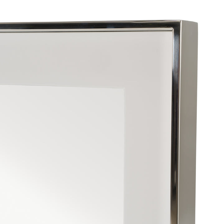 Cartier - Modern White &amp; Stainless Steel Mirror