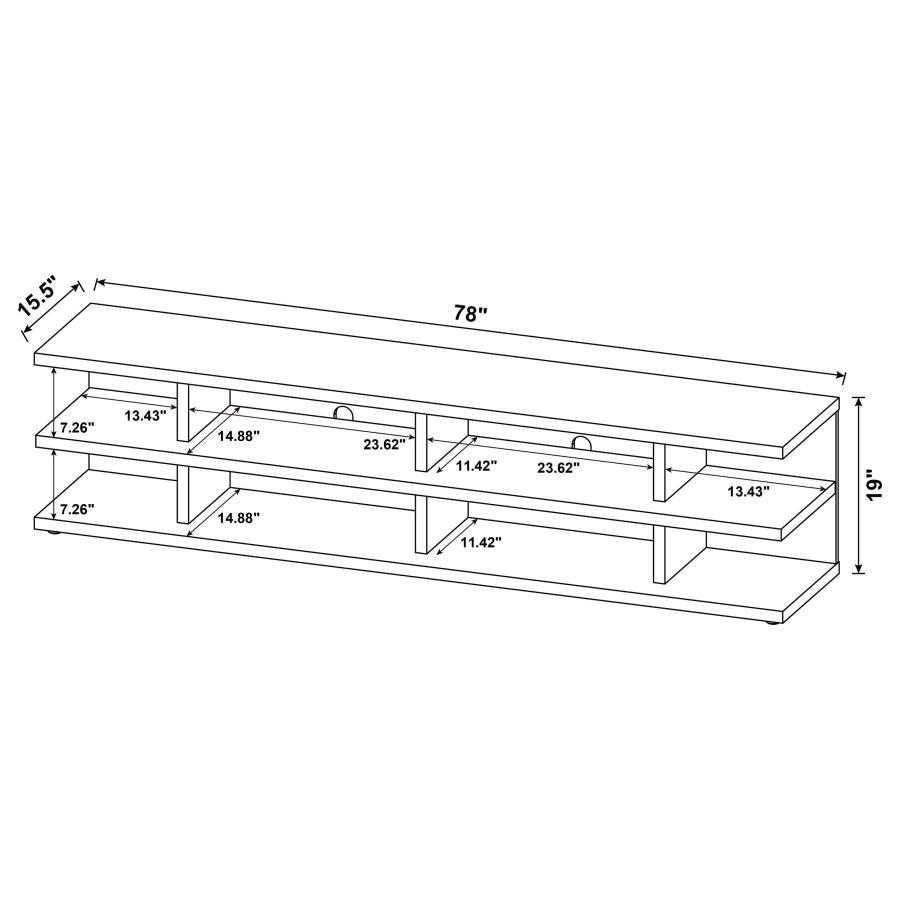Cartmill - 2 - Tier TV Stand Media Console - Black TV Stand modern furniture Contempo Furniture
