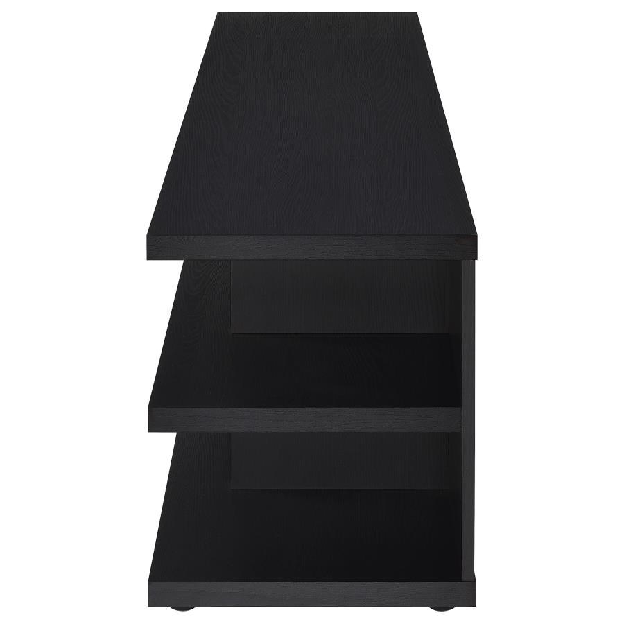 Cartmill - 2 - Tier TV Stand Media Console - Black TV Stand modern furniture Contempo Furniture
