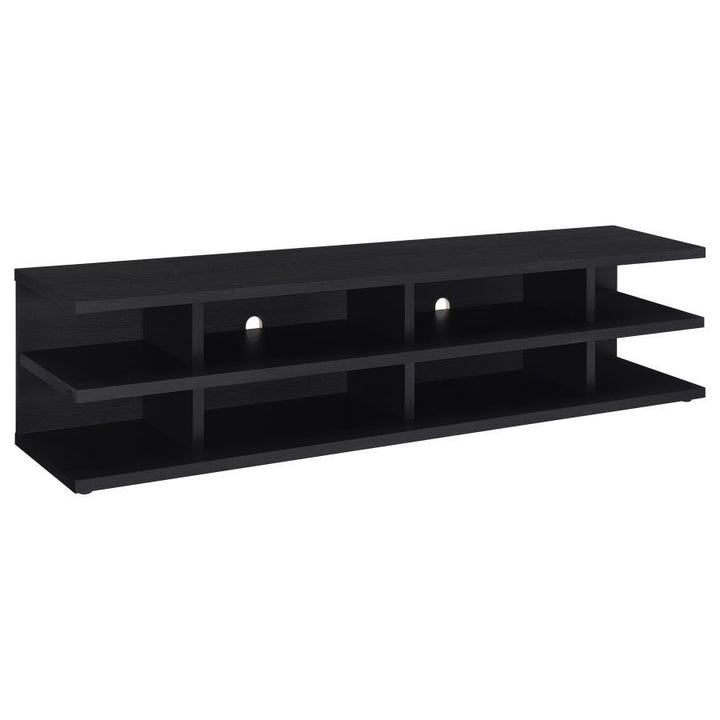 Cartmill - 2 - Tier TV Stand Media Console - Black TV Stand modern furniture Contempo Furniture
