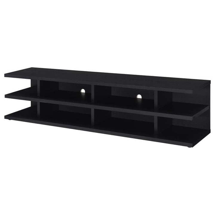 Cartmill - 2 - Tier TV Stand Media Console - Black TV Stand modern furniture Contempo Furniture