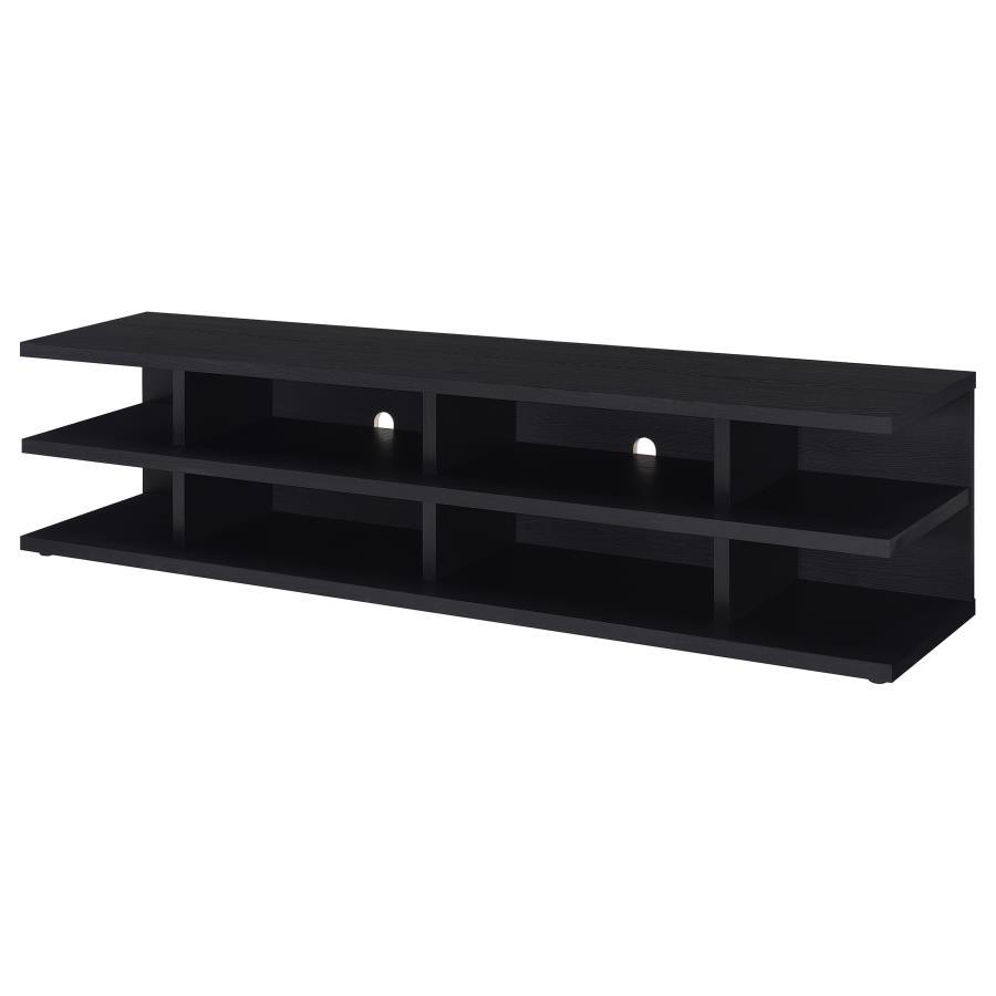 Cartmill - 2 - Tier TV Stand Media Console - Black TV Stand modern furniture Contempo Furniture