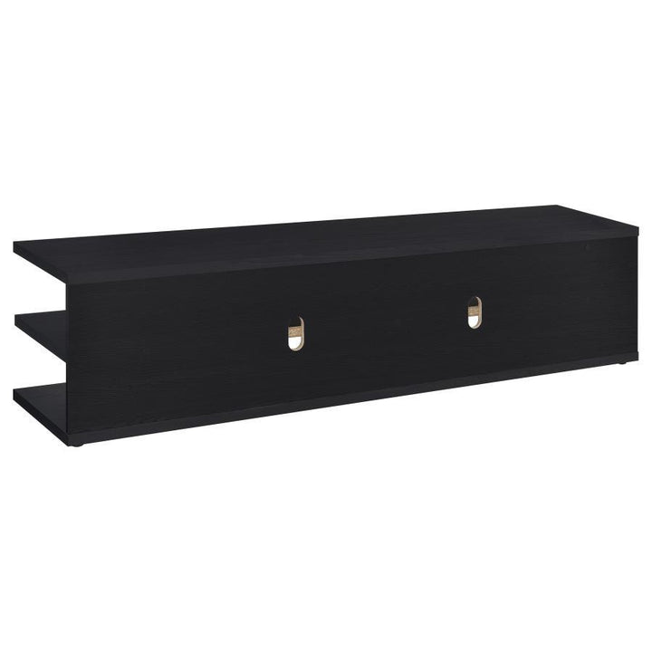 Cartmill - 2 - Tier TV Stand Media Console - Black TV Stand modern furniture Contempo Furniture